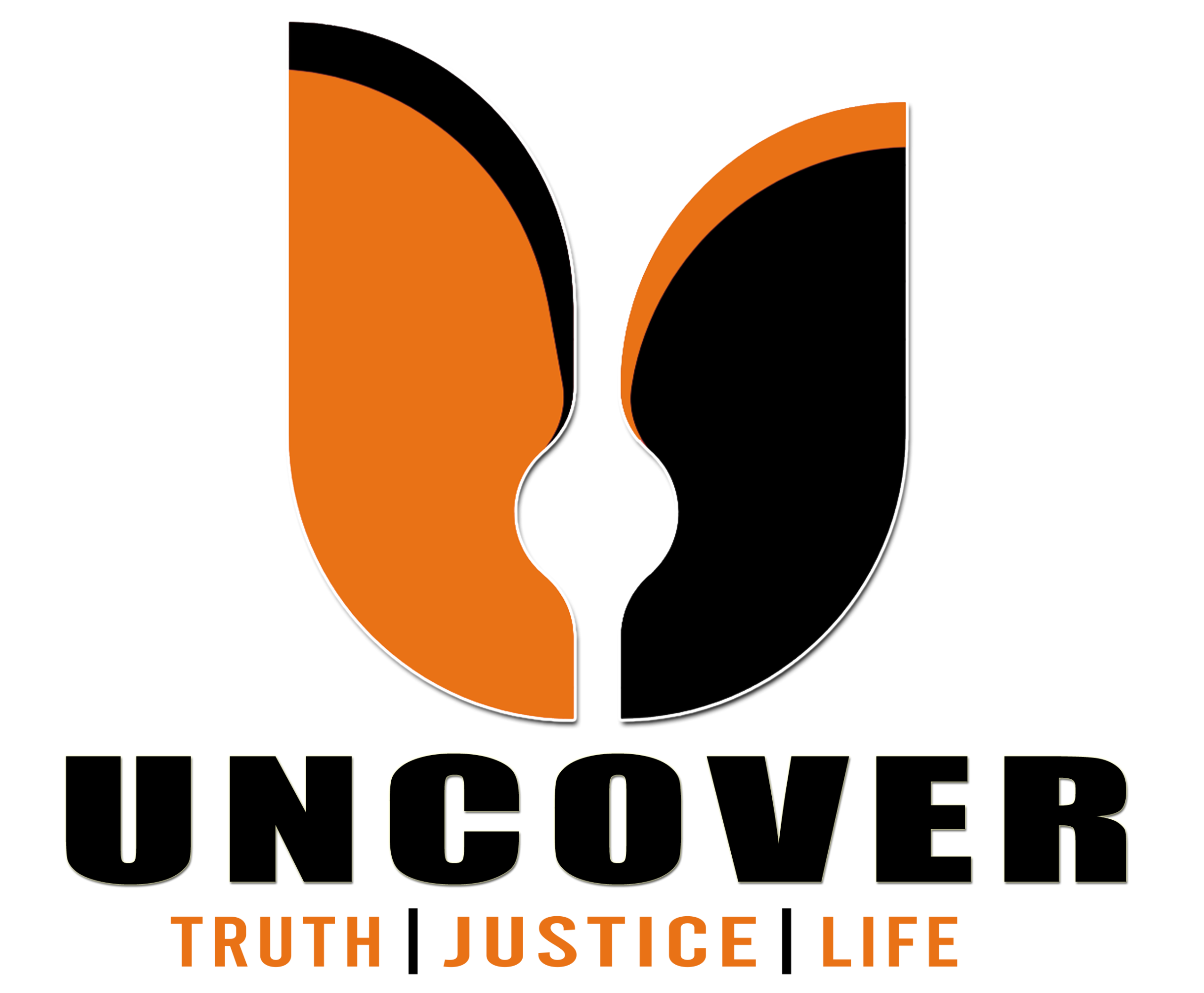 Logo uncover with white outline